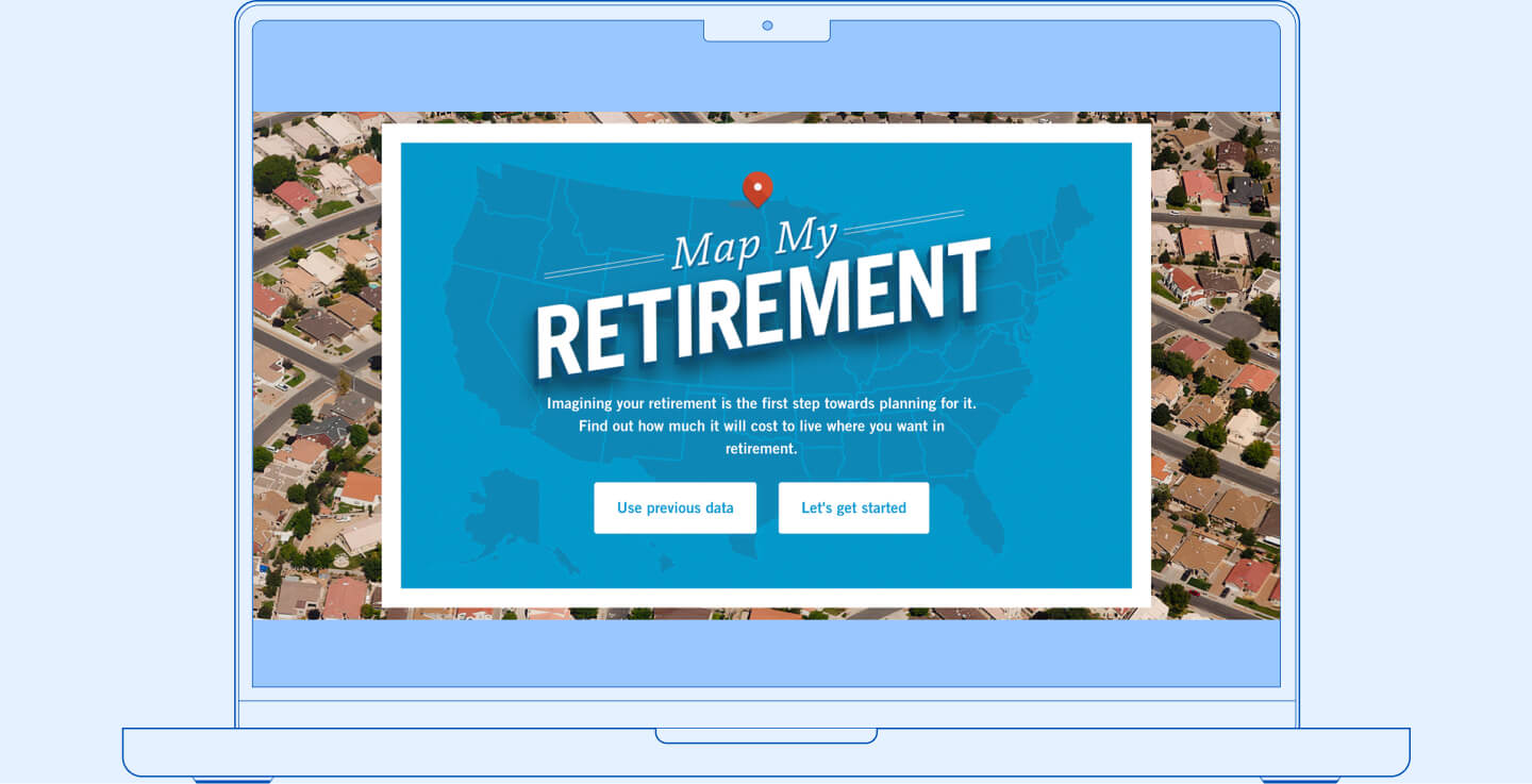Title Screen of Prudential’s web tool “Map My Retirement”
